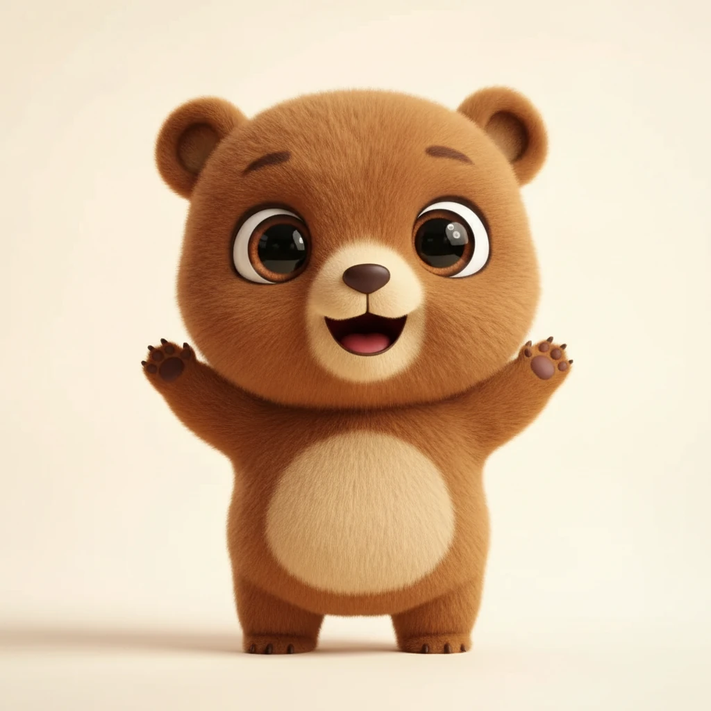 Bruno, the bear cub — a Wondy & Friends character